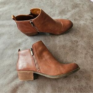 Lucky Brand Brown Leather Ankle Boots